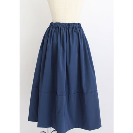 【Gather volume skirt】Navy
