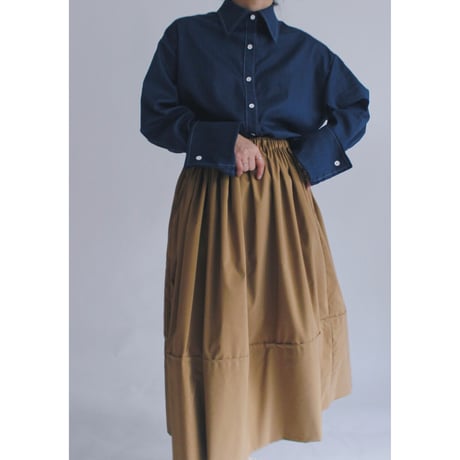 【Gather volume skirt】Beige