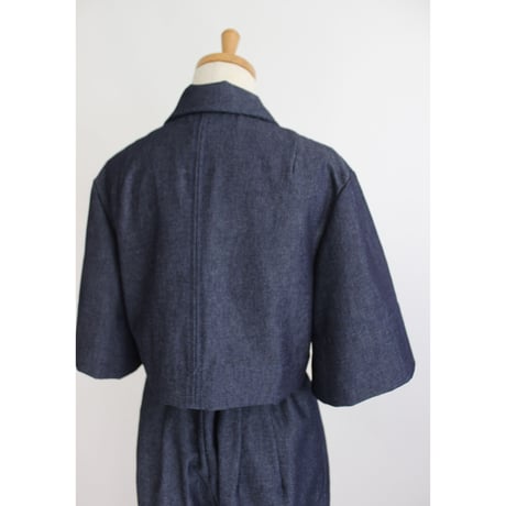 【Denim short shirts  jacket】Indigo