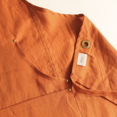 【Eyelet switching apron】Orange