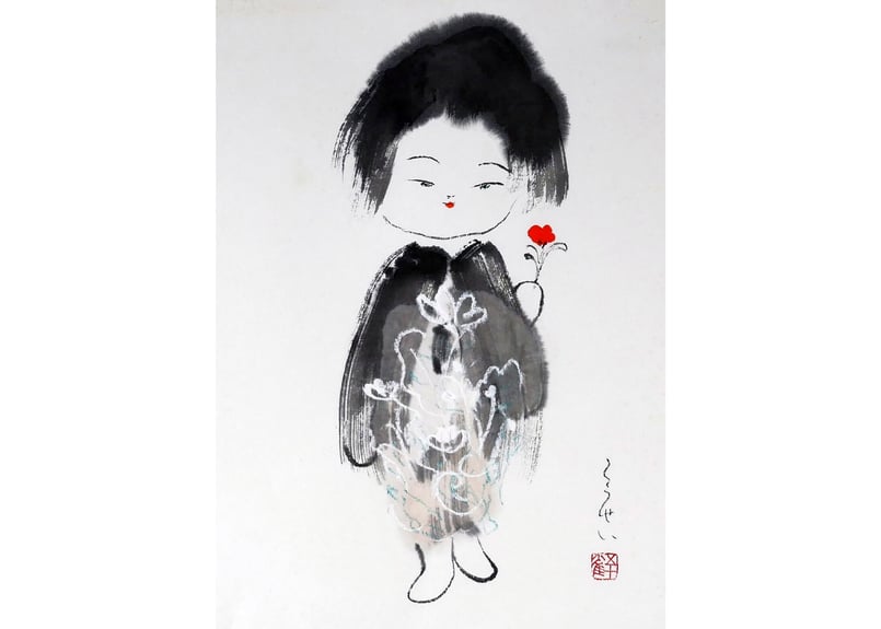 アート・写真 原画 「赤い花」