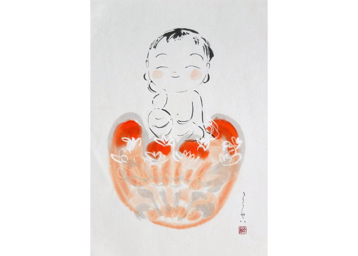 原画】前田こうせい「花のように」額入り | 前田こうせい・一期一会