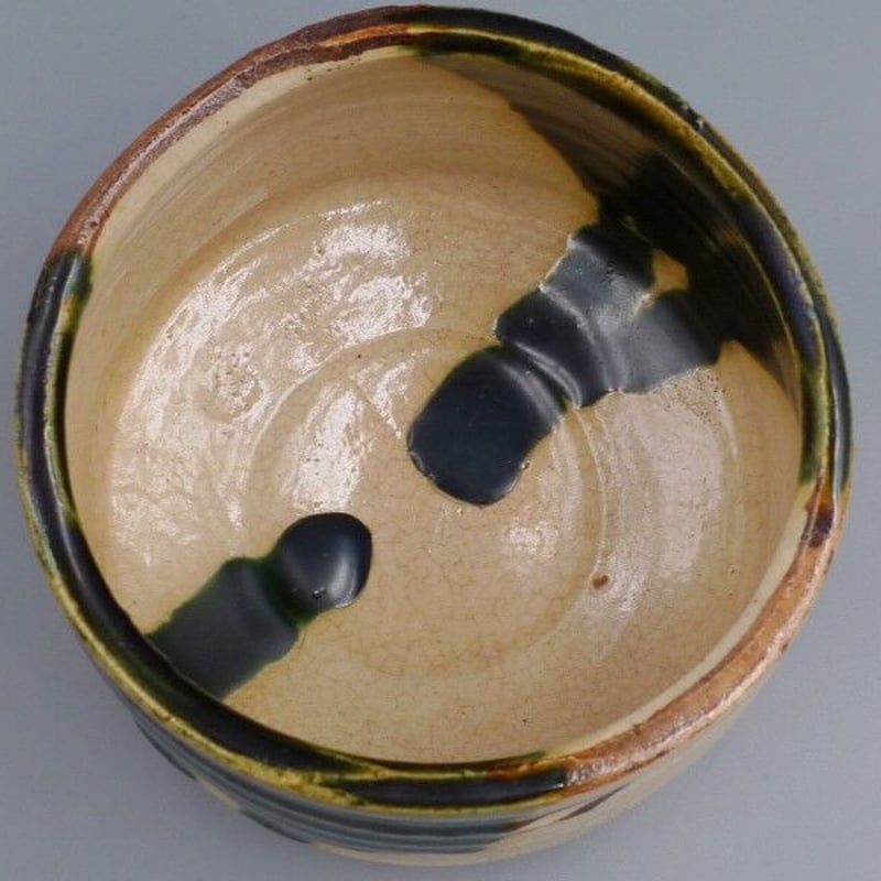 赤津焼 東窯 中島春草 織部茶碗 | 昔縁