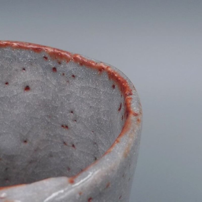 志野焼　ぐい呑　◆寿泉造　孝龍窯 　◆共箱 志野焼 ぐい呑 ◇寿泉造 孝龍窯 ◇共箱