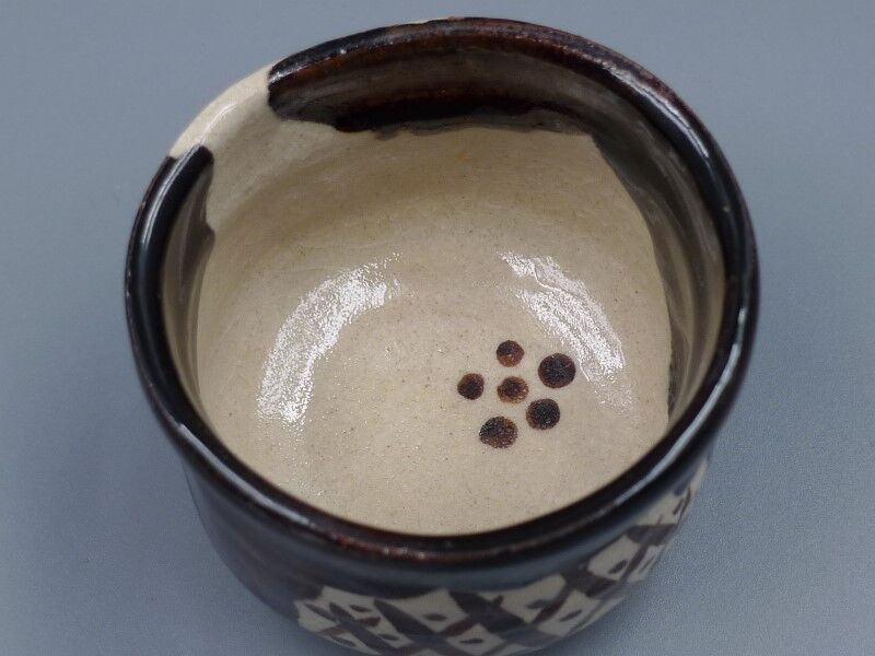 佐々木晨二作　織部焼　瑞光窯　美濃焼　新品　未使用　美品　鉢 茶器/茶道具 抹茶茶碗】 織部焼き 佐々木晨二作（瑞光窯） 鉄絵柄 2