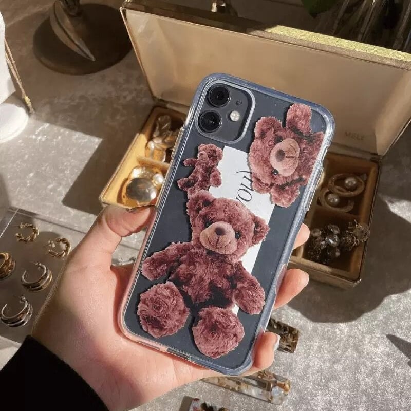OSCHINO テディベア iPhoneケース スマホケース テディベア ハート iPhone ケース 13.15.15Pro.16.16Pro