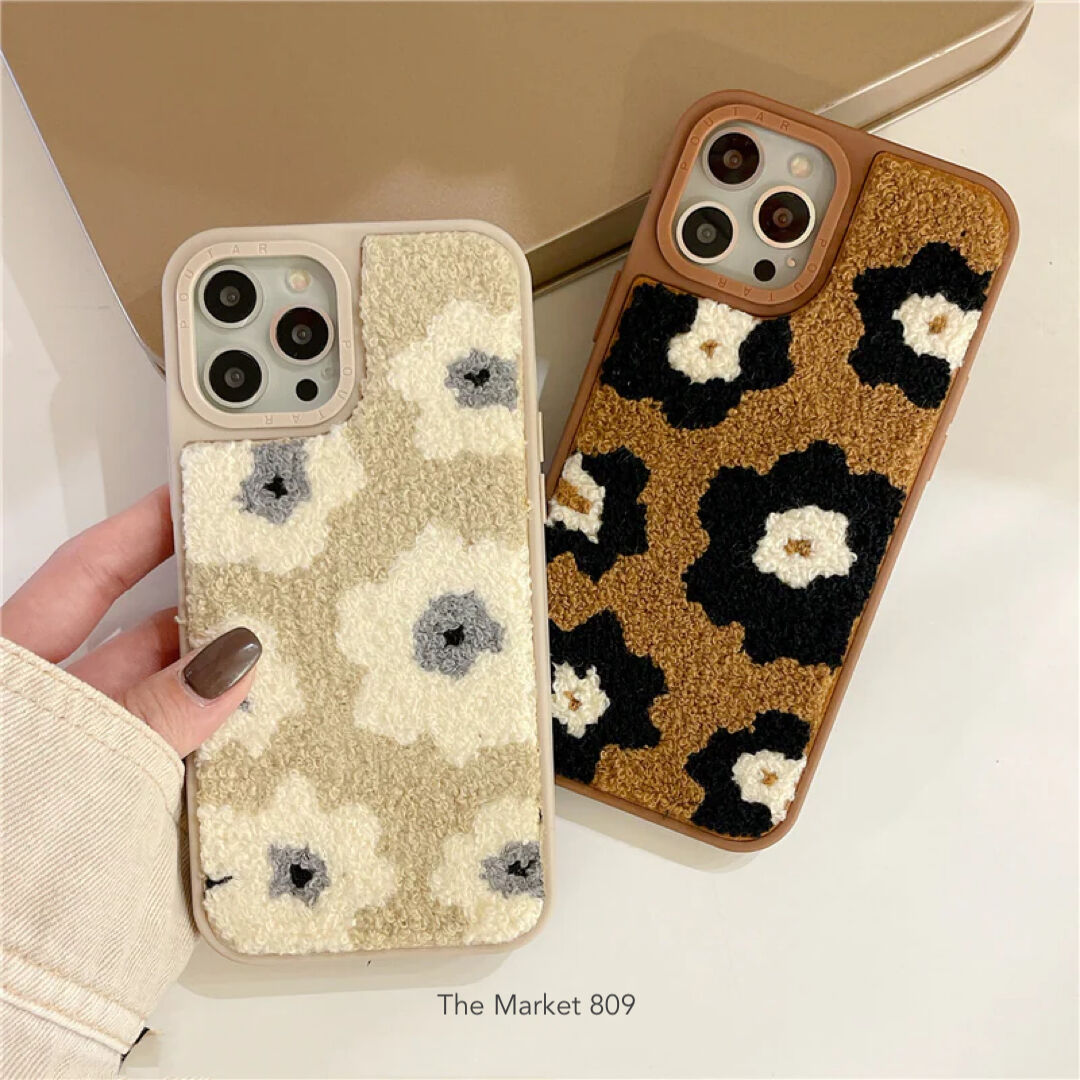 iPhoneケース　両面スタッズ　フラワー×クロス R68 shunkashuutou クリアケース お花ケース フラワーケース iPhone