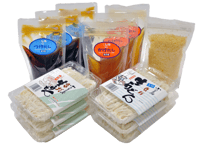 商品番号000【お試しセット】　太切うどん×3パック/細切うどん×3パック/つけだし・かけだし各3袋/天かす×1パック