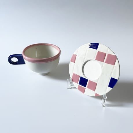 mosaic teacup "PNK×BLE"