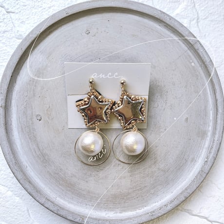 ［earring］big star studs