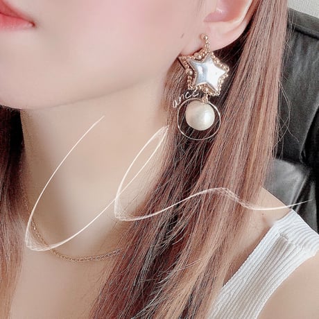 ［earring］big star studs