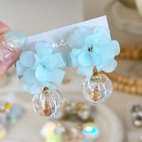 blue flower bubble