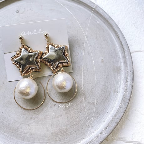［earring］big star studs