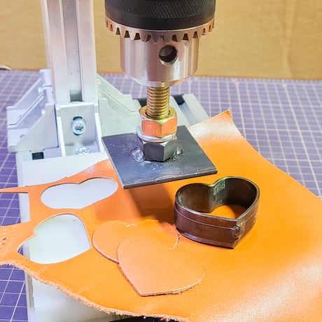 汎用菱目打ち ハンドプレス機 & レザークラフト工具スタートセット 軸径16ミリ