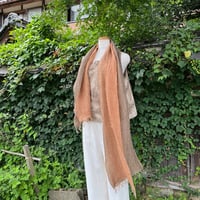 リネン二重織ロングストールK24078