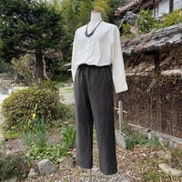 染めリメイク 播州織柿渋染めパンツ25021