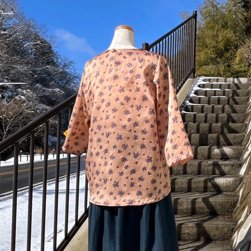 シルクプリント 柿渋染めプルオーバー25008 | fuitto's STORE