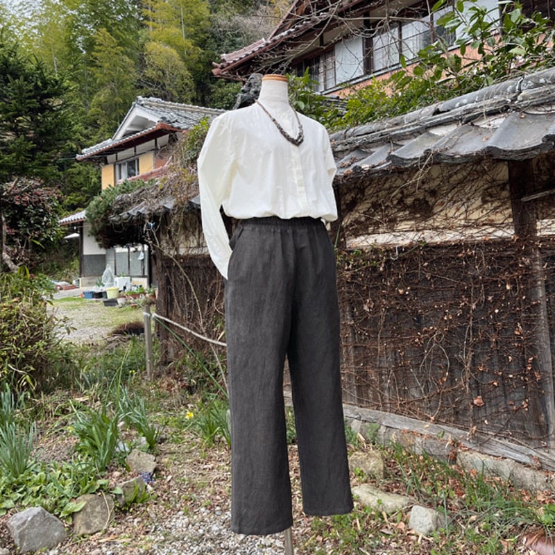 染めリメイク 播州織柿渋染めパンツ25021 | fuitto's STORE