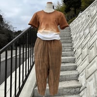 柿渋染めサルエルパンツ24001