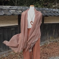 オーガニックコットン柿渋染めストールK25033