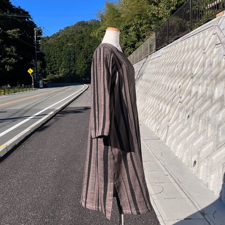 柿渋染め播州織ワンピース22101