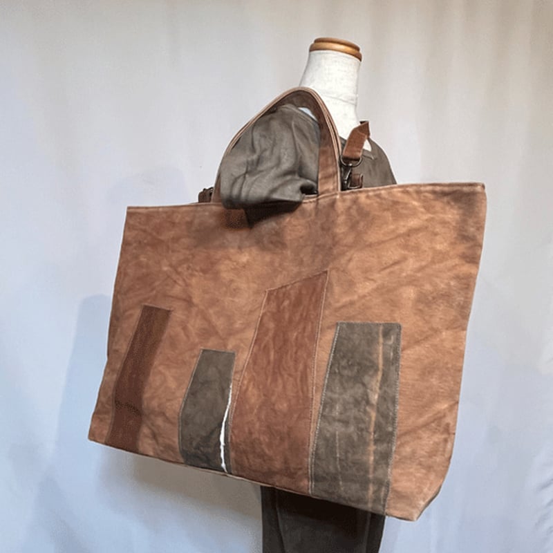 柿渋染めtーウエービッグバッグ24009 | fuitto's STORE