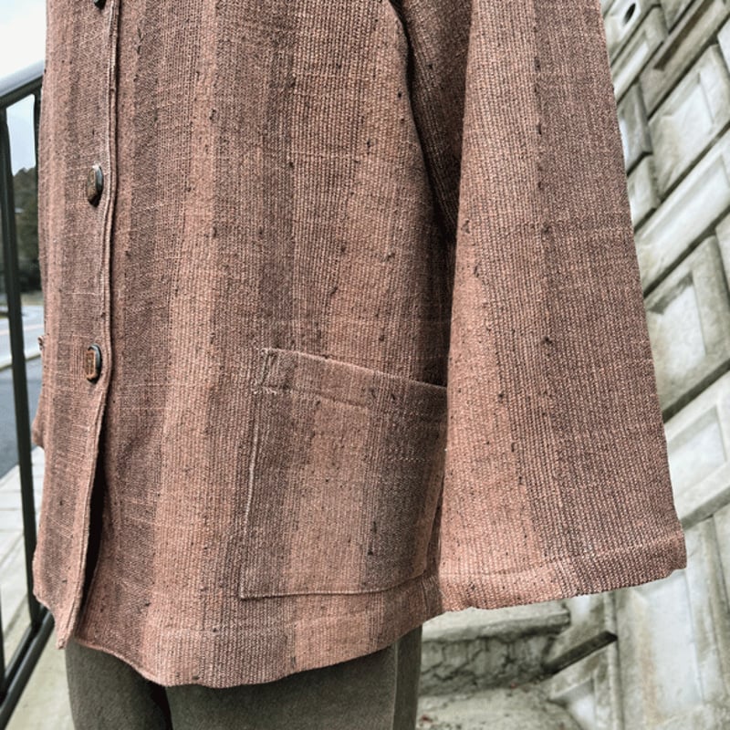 柿渋染めジャケット 柿渋刺し子デニムジャケット【D4608】 – STUDIO D'ARTISAN