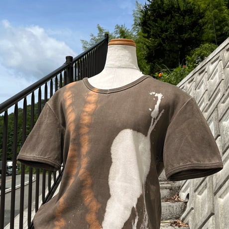 柿渋染め紳士物Tシャツ24051