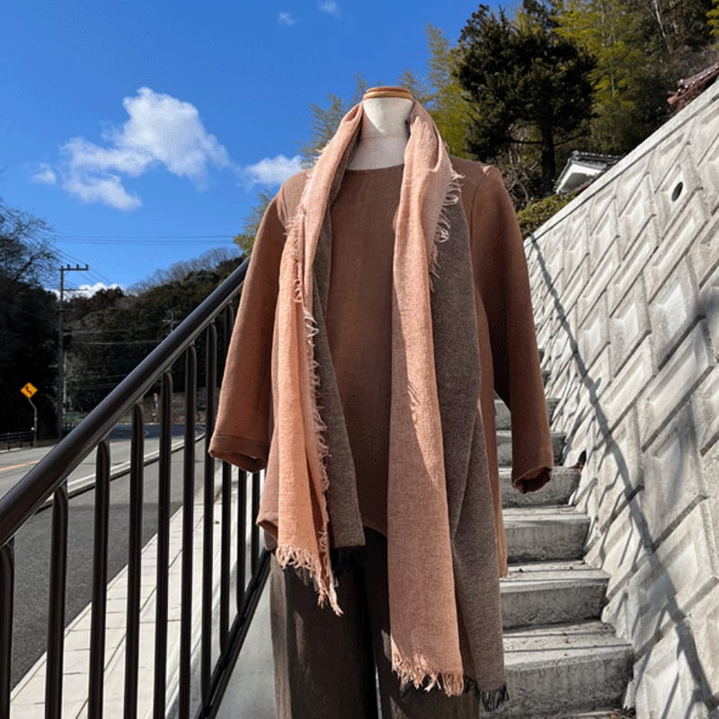 柿渋染めロングストール K24012 | fuitto's STORE