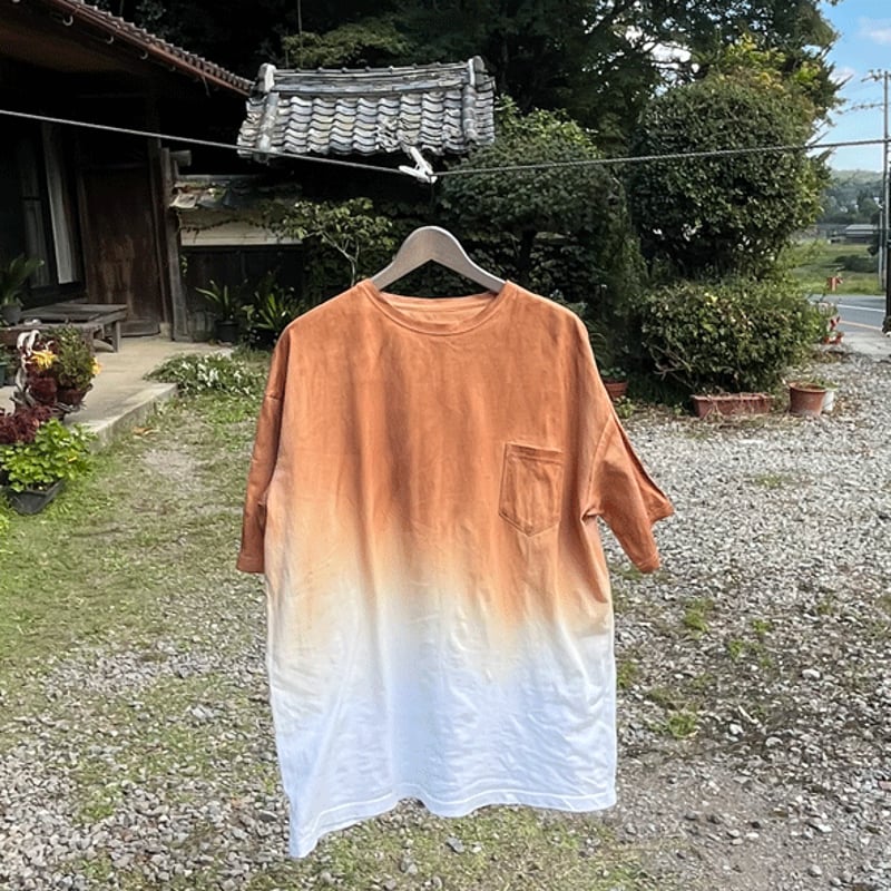 柿渋染め紳士物TシャツXL寸 24063 | fuitto's STORE