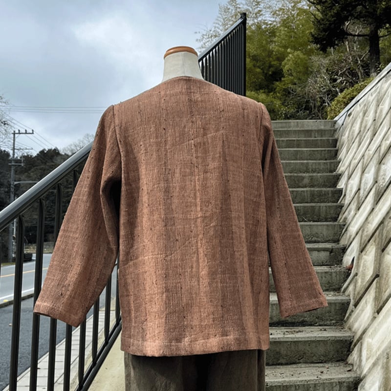 柿渋染めジャケット 播州織柿渋染めジャケット24007 | fuitto's STORE