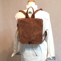 柿渋染めぺたんこリュック04187