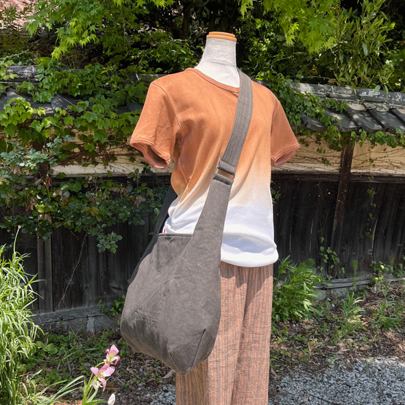 柿渋染め古布酒袋刺し子錠前古鍵 ワンショルダーバック男女兼用 柿渋染め古布酒袋刺し子錠前古鍵 ワンショルダーバック男女兼用 柿渋染め