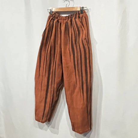 播州織柿渋染めエッグパンツ26008
