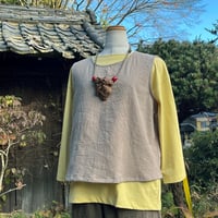 柿渋染めシワ加工タンクトップ24078