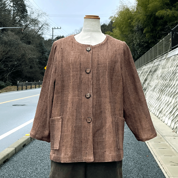 柿渋染めジャケット 柿渋刺し子デニムジャケット【D4608】 – STUDIO D'ARTISAN