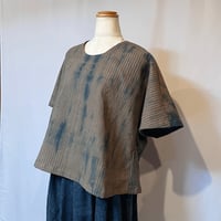 藍と柿渋重ね染めプルオーバー23007