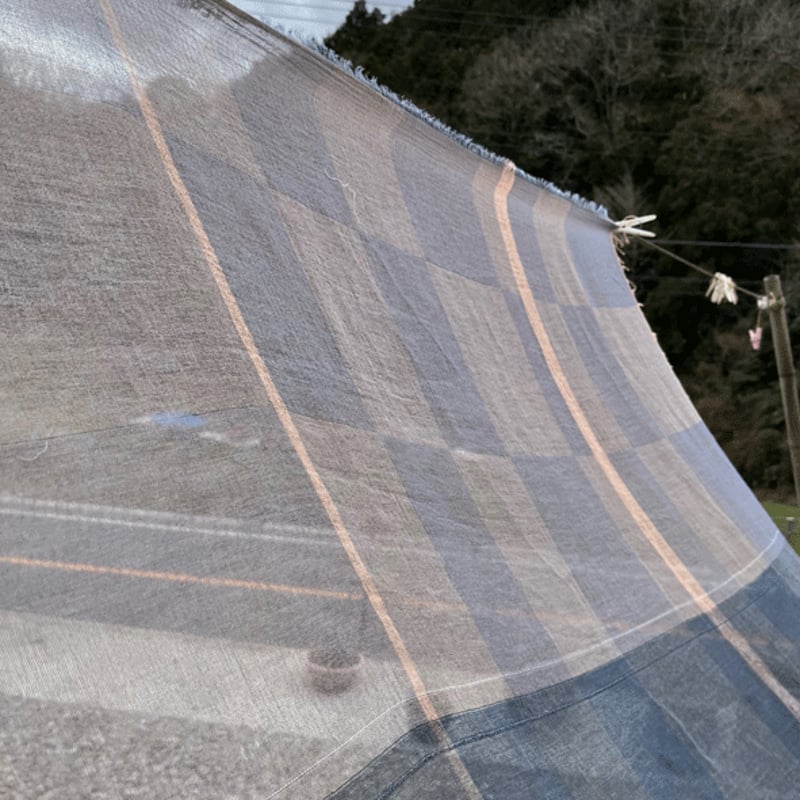 播州織柿渋染めロング＆ワイドストールK24030 | fuitto's STORE