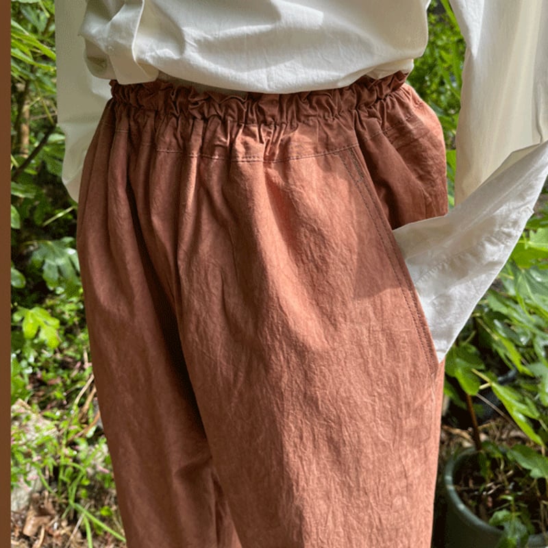 柿渋染め旗パンツ 12800円→12000円 柿渋染め旗パンツ 12800円→12000円 柿渋染め旗パンツ 12800円→