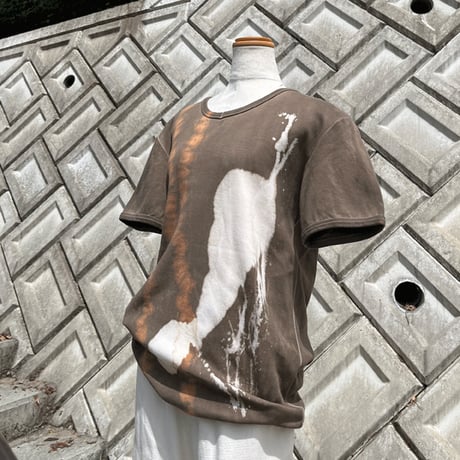 柿渋染め紳士物Tシャツ24051
