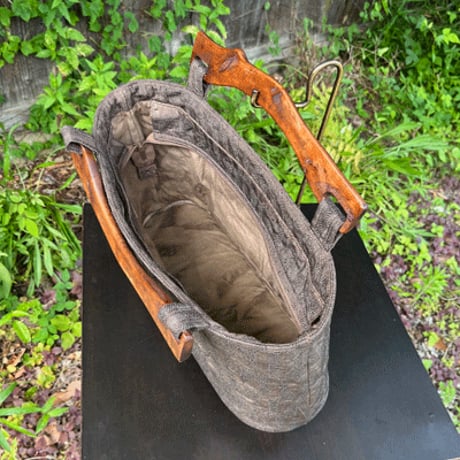 シルク柿渋染めバッグ25044