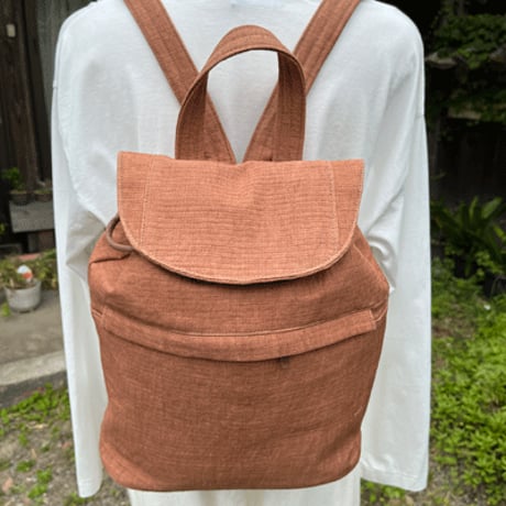 軽い柿渋染めリュック25039