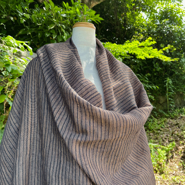 柿渋染め播州織生地K24059 | fuitto 