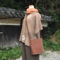 軽いシルクの柿渋染めショルダー17004