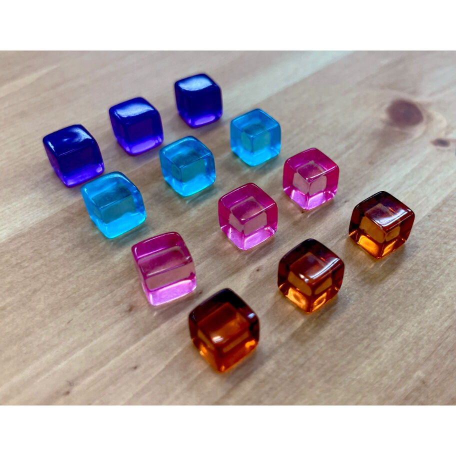 オリジナル得点ボード 【追加アクリルキューブ 4色×3個 セット