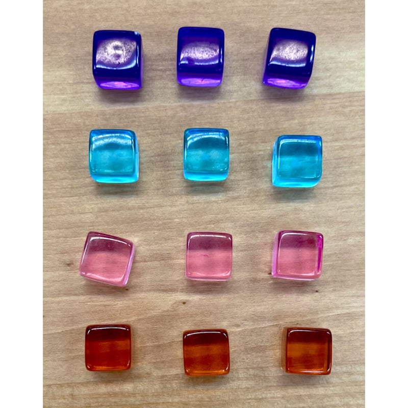 オリジナル得点ボード 【追加アクリルキューブ 4色×3個 セット