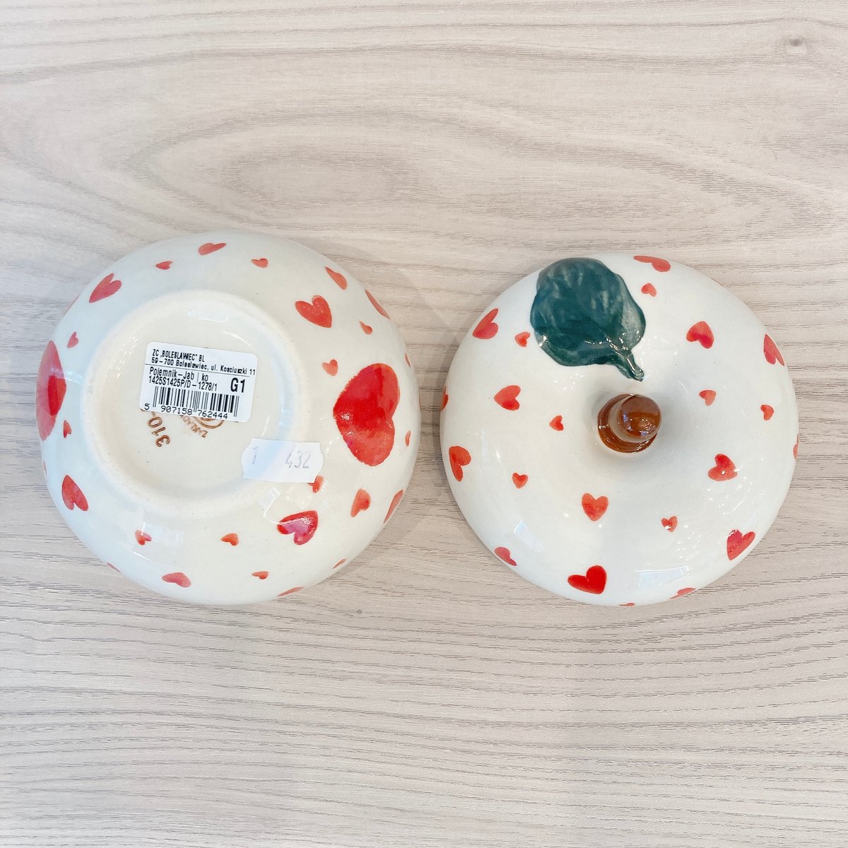 ラスト1点】ポーリッシュポタリー ザクワディ オーバル大2枚 リンゴ