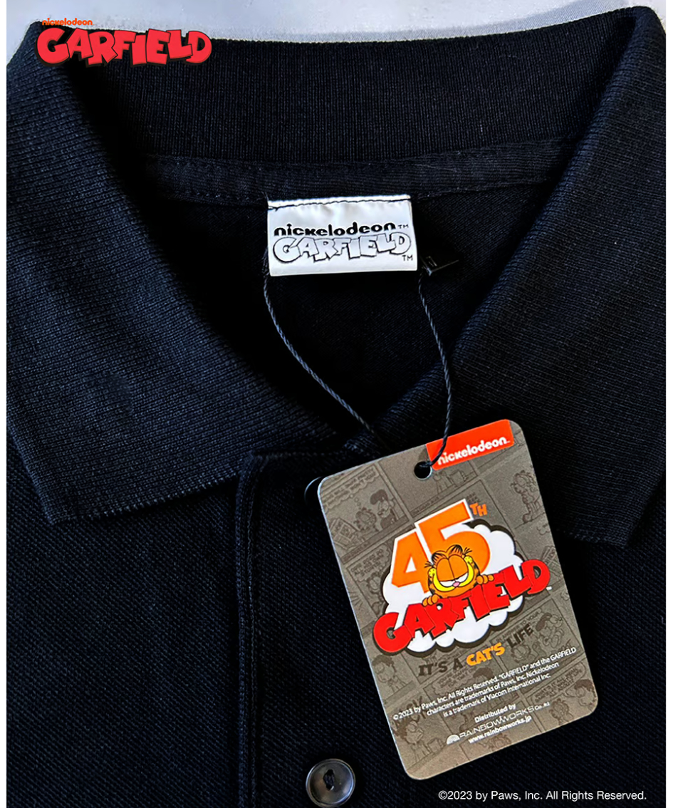 ブラック/ポロシャツ】Garfield polo shirt | NAKED GOLF |
