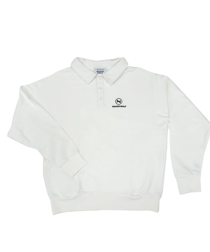 WHITE】Pocket polo sweat | NAKED GOLF | ネイキッドゴルフ
