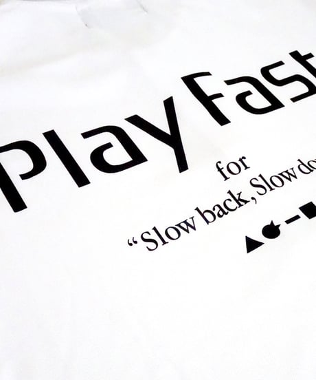 【WHITE】”PLAY FAST” polo shirt